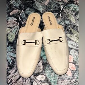 Cream Mules slip on shoes for Women size 9